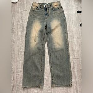 Washed out baggy jeans